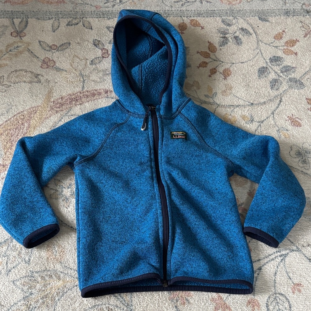 LL Bean Blue Sweater Fleece Jacket